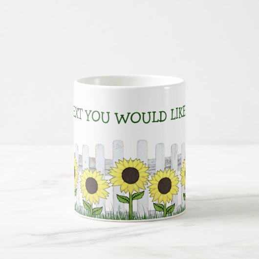 Aquarellfarbenes Land Sonnenblumen Tasse Cups (Mittel)