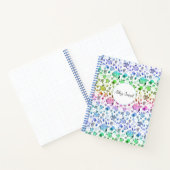 Aquarellfarbenes Lebensmuster im Regenbogenfarben Notizblock (Innenseite)