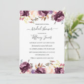 Aquarellfarbenes Lila Bläschen Brautparty Einladung (Stehend Vorderseite)