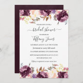 Aquarellfarbenes Lila Bläschen Brautparty Einladung (Vorne/Hinten)