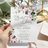 Aquarellfarbenes Lila Brautparty Einladung