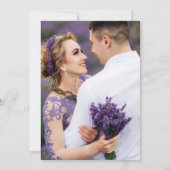 Aquarellfarbenes Lila Goldmarmor Agate Geode Foto Save The Date (Rückseite)