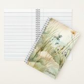 Aquarellfarbenes Meer Strand Landschaft Notizblock (Innen)