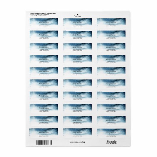 Aquarellfarbenes Meeresblau-Siegel (Vorne)