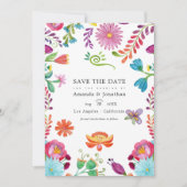 Aquarellfarbenes mexikanisches Fiesta Wedding Foto Save The Date (Vorderseite)