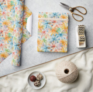 Aquarellfarbenes Muster Geschenkpapier