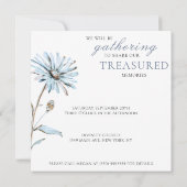 Aquarellfarbenes Muster - Lebensfeier Einladung (Rückseite)