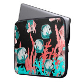 Aquarellfarbenes nahtloses Muster mit exotischen F Laptopschutzhülle (Vorderseite Links)