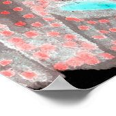 Aquarellfarbenes nahtloses Muster mit exotischen F Poster (Ecke)