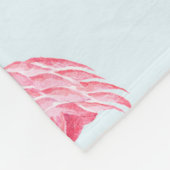 Aquarellfarbenes nahtloses Muster von Flamingo auf Fleecedecke (Ecke)