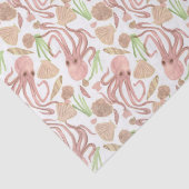 Aquarellfarbenes Octopus Tissue Seidenpapier (Detail)