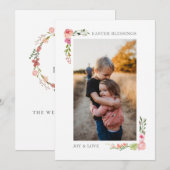 Aquarellfarbenes Ostergebirge Foto Feiertagskarte (Vorne/Hinten)