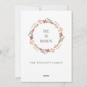 Aquarellfarbenes Ostergebirge Foto Feiertagskarte (Rückseite)