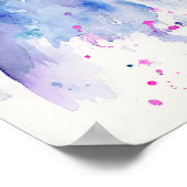 Aquarellfarbenes Portrait Poster (Ecke)