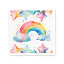 Aquarellfarbenes Regenbogenpapier Napoleon