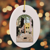 Aquarellfarbenes Rom, Italien Keramik Ornament