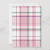 Aquarellfarbenes rosa Loch in einem Golf 1. Geburt Einladung (Rückseite)