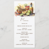 Aquarellfarbenes Tacos Fiesta Party. mexikanisches