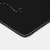 Aquarellfarbenes Textil-Monogramm Schreibtischunterlage (Ecke)