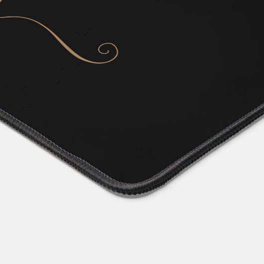 Aquarellfarbenes Textil-Monogramm Schreibtischunterlage (Ecke)