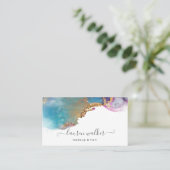 Aquarellfarbenes Texturgold Visitenkarte (Stehend Vorderseite)