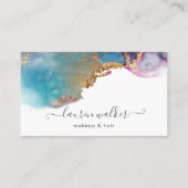 Aquarellfarbenes Texturgold Visitenkarte (Vorderseite)