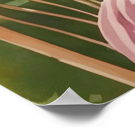 Aquarellfarbenes Viktorianisch Tee Party Malerei Poster (Ecke)