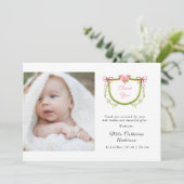 Aquarellfarbenes Wappen mit Bogen Dankeschön Karte (Stehend Vorderseite)