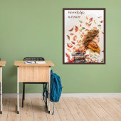 Aquarellfarbenes Wissen ist Power Inspiration Poster