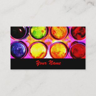 Aquarellfarbenkasten - Künstler, Kunsttutor Visitenkarte