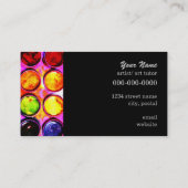 Aquarellfarbenkasten - Künstler, Kunsttutor Visitenkarte (Rückseite)