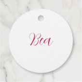 Aquarellfarbenmonogramm B (Name anpassbar) Geschenkanhänger (Rückseite)