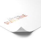 Aquarellfarbenneutrales Braun, du bist mein Sonnen Poster (Ecke)