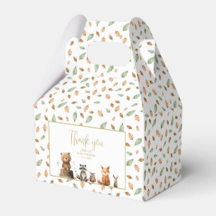 Aquarellfarbenneutrales Woodland Tier Babydusche Geschenkschachtel