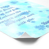 Aquarellfarbenretralblau Blumenmuster personalisie Fotodruck (Ecke)