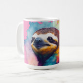 Aquarellfarbenrosa Kaffeetasse (Vorderseite Links)