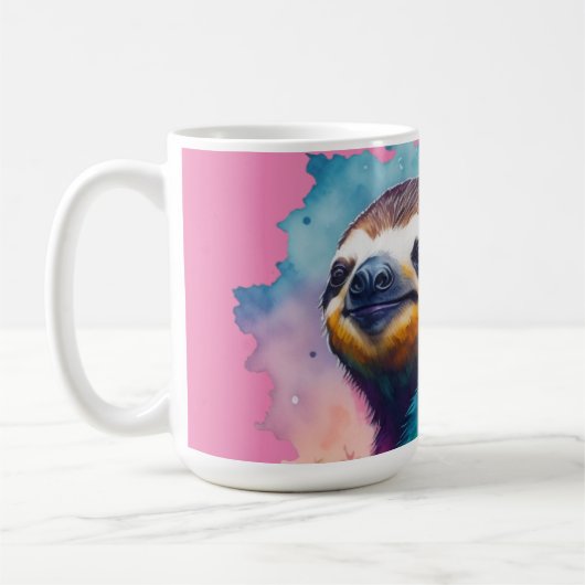 Aquarellfarbenrosa Kaffeetasse (Links)