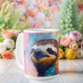 Aquarellfarbenrosa Kaffeetasse