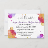 Aquarellfarbensplatten Save the Date (Rückseite)