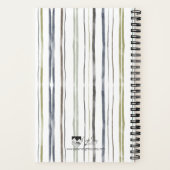 Aquarellfarbenstreifen-Notebook - blau Notizblock (Rückseite)