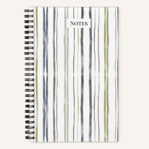Aquarellfarbenstreifen-Notebook - blau Notizblock