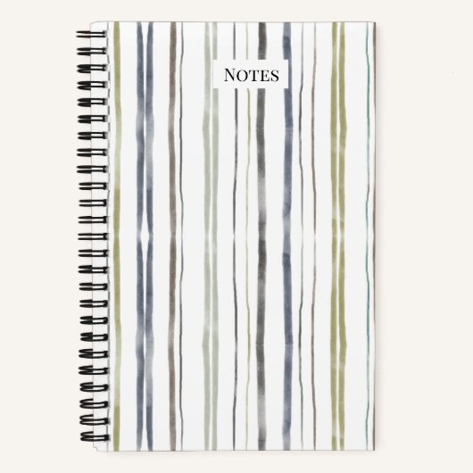 Aquarellfarbenstreifen-Notebook - blau Notizblock (Vorderseite)