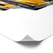 Aquarellfarbige Abbildung eines Autos Poster (Ecke)