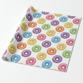 Aquarellfarbige Donuts mit Streuseln Geschenkpapier (Ungerollt)