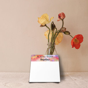 Aquarellfarbiger Spritzer Notizblock