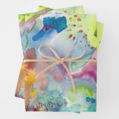 Aquarellfarbiges, texturiertes Gemälde lebhaft Geschenkpapier Set (Beispiel)