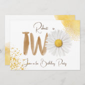 Aquarellfärbung am zweiten Geburtstag Einladung (Vorne/Hinten)