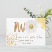 Aquarellfärbung am zweiten Geburtstag Einladung (Stehend Vorderseite)