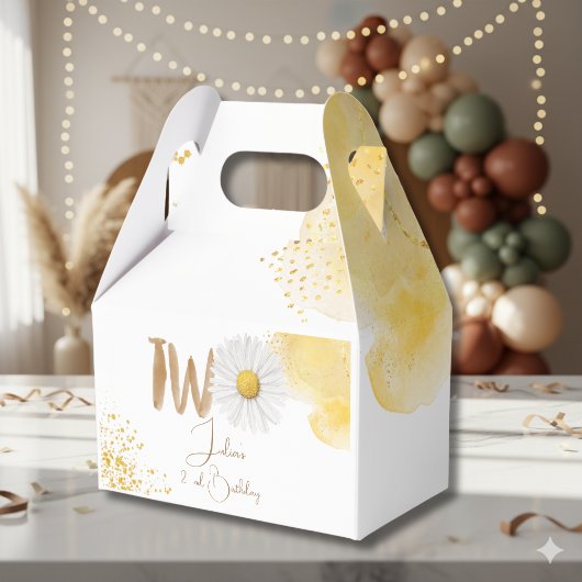 Aquarellfärbung am zweiten Geburtstag Geschenkschachtel