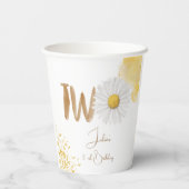 Aquarellfärbung am zweiten Geburtstag Pappbecher (Rückseite)